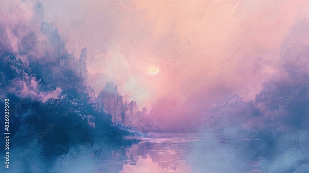 Naklejka premium Ethereal painting background