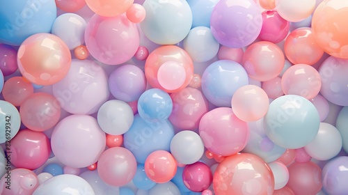 Pastel spheres abstract background