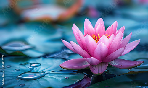 Close-up of an exotic lotus flower  its vibrant pink petals  beauty  Generate AI