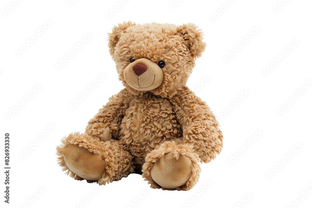 Obraz premium A cute and cuddly teddy bear, perfect for snuggling with. Made with soft, high-quality materials and designed with safety in mind, this teddy bear is sure to become a favorite.