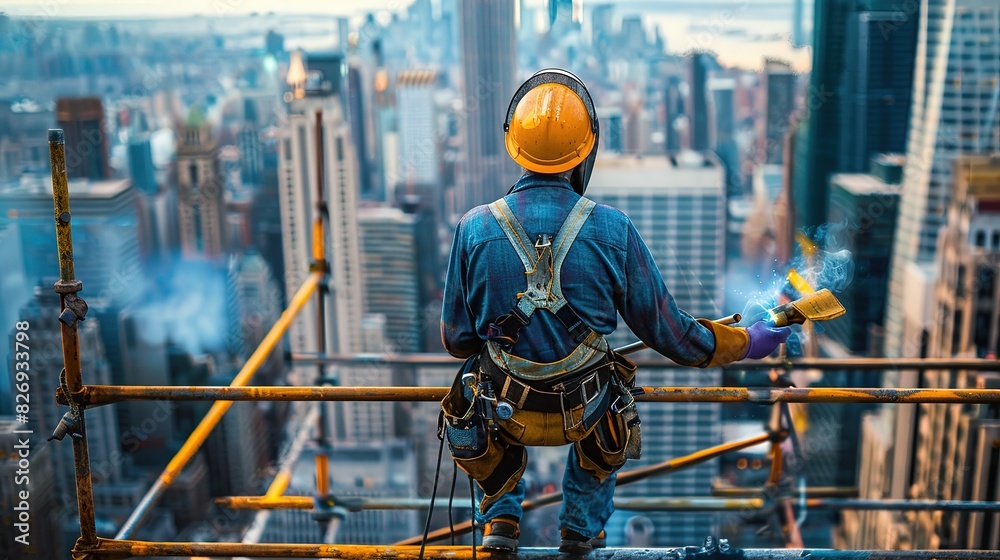 Fototapeta premium Contraction worker on work