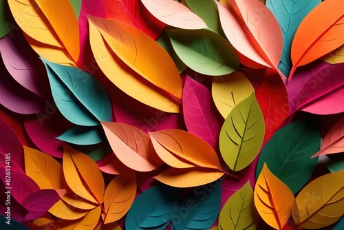 Abstract colorful paper cut overlapping paper texture background wallpaper backdrop