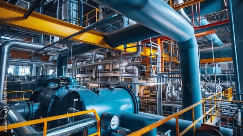 efficient heat recovery system in waste incineration plant industrial photography