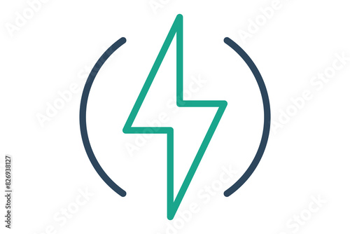 Electric icon. icon related to utilities. line icon style. utilities elements vector illustration
