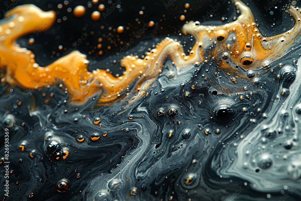 Using acrylic paints, apply layers of color with deliberate brushstrokes or fluid pours, allowing the dark background to peek through in areas for depth and dimension. Using acrylic paints, apply layers of color with deliberate brushstrokes or fluid pours, allowing the dark background to peek through in areas for depth and dimension.
