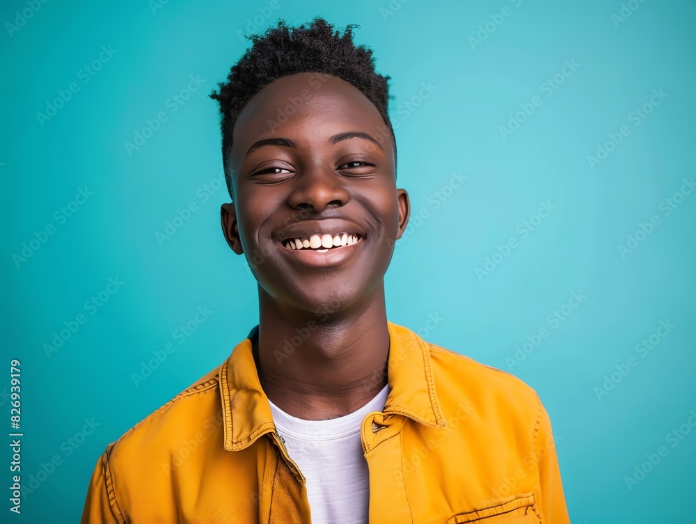 Good looking young happy smiling young man casual studio shot isolated color background Good looking young happy smiling young man casual studio shot isolated color background