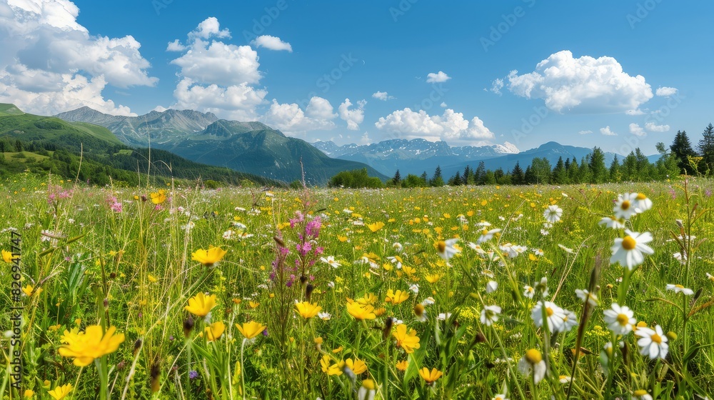 Grass Field and Mountains wallpaper. Mountainous Grass Field Landscape. Grass field with mountains against a backdrop of blue sky and white clouds. Mountains wallpaper. Grass Field and Mountains wallpaper. Mountainous Grass Field Landscape. Grass field with mountains against a backdrop of blue sky and white clouds. Mountains wallpaper.