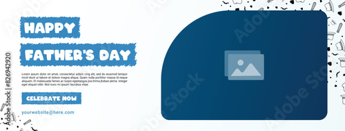 Happy Father's Day. Banner vector for social media ads, web ads, business messages, discount flyers and big sale banners.