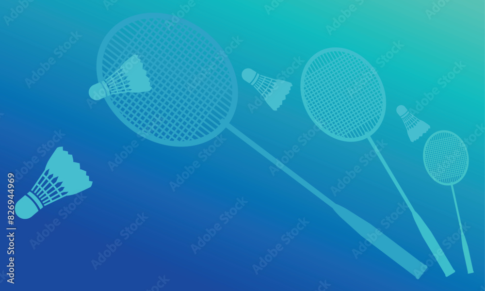Obraz premium Attractive editable vector badminton shuttlecock background for any graphic background 