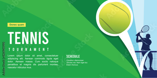 Great simple padel tennis poster or banner design for any media