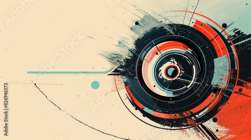 flywheel momentum modern illustration wallpaper, nice design in drawing style photo