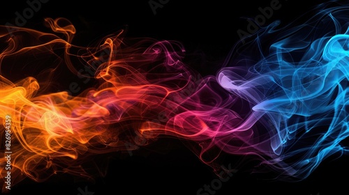 Vibrant smoke pattern