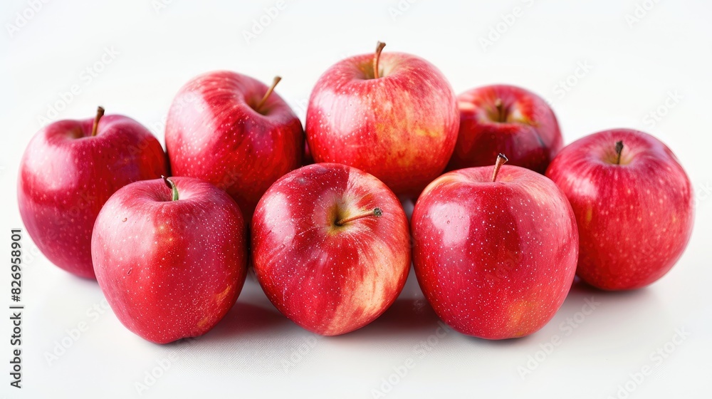 Red apples isolated against a white background Red apples isolated against a white background