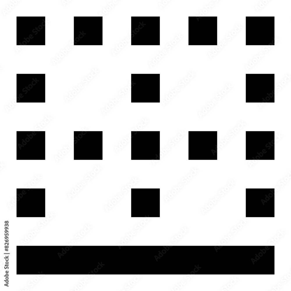 border bottom line icon for editor user interface 
