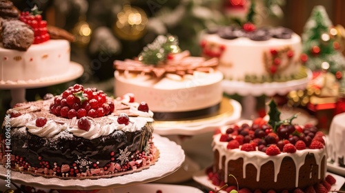 Wallpaper Mural Christmas cakes are displayed on the table Torontodigital.ca