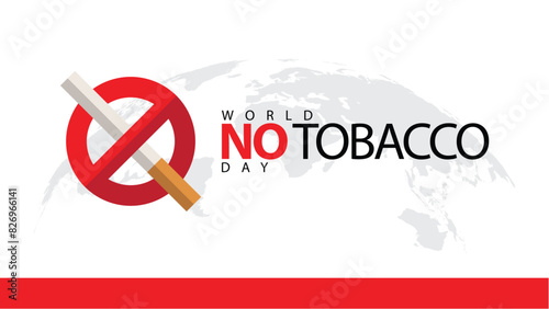 World no tobacco day. Vector illustration of no smoking. Suitable for banners, social media, web, greeting cards etc