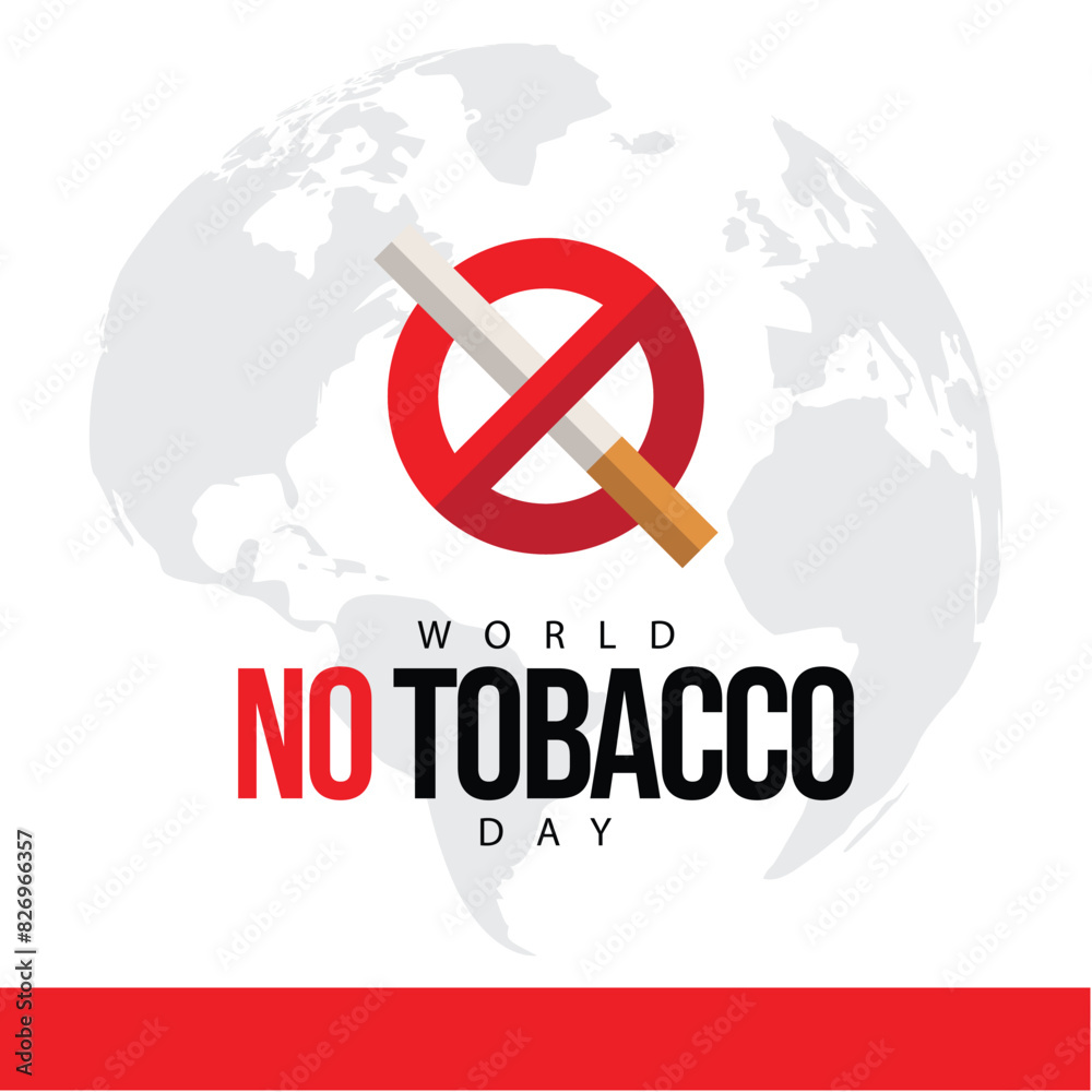 World no tobacco day. Vector illustration of no smoking. Suitable for templates, social media, web, greeting cards etc World no tobacco day. Vector illustration of no smoking. Suitable for templates, social media, web, greeting cards etc