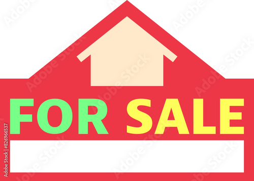For sale signs illustration