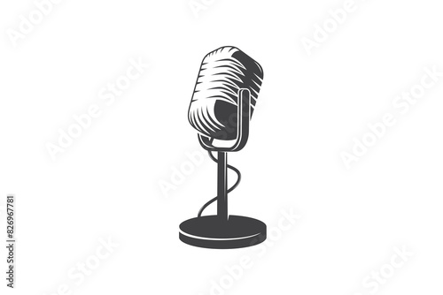 microphone illustration vector isolated on white background