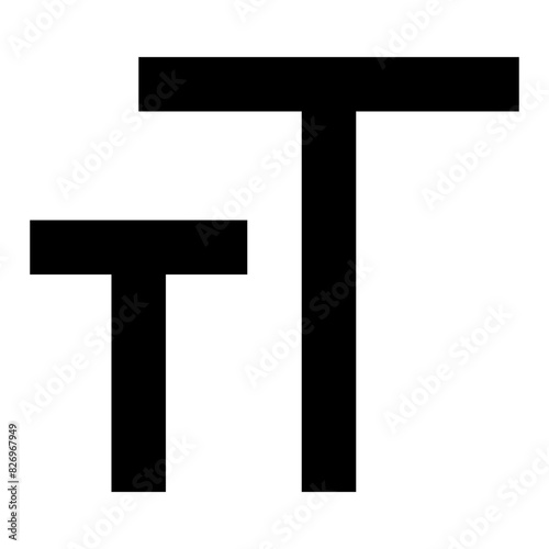 text size line icon for editor user interface