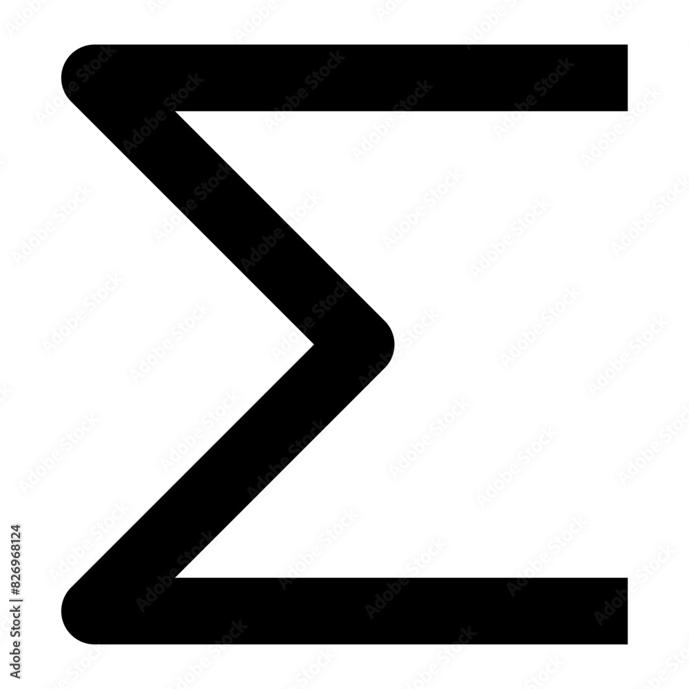 sigma line icon for editor user interface sigma line icon for editor user interface