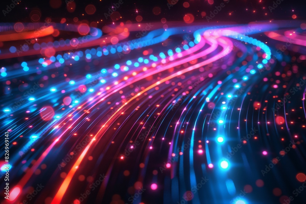 Data flow and virtual interface futuristic technology. Technology background Data flow and virtual interface futuristic technology. Technology background