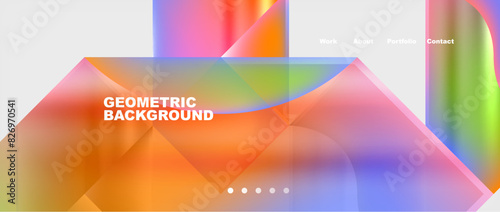 Colorful gradients with abstract geometric shapes. Vector Illustration For Wallpaper, Banner, Background, Card, Book Illustration, landing page