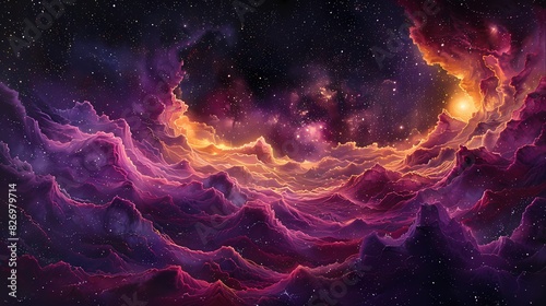 night sky with stars twinkling through soft liquid hues