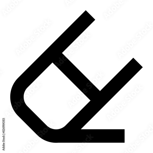 eraser line icon for graphic editor user interface