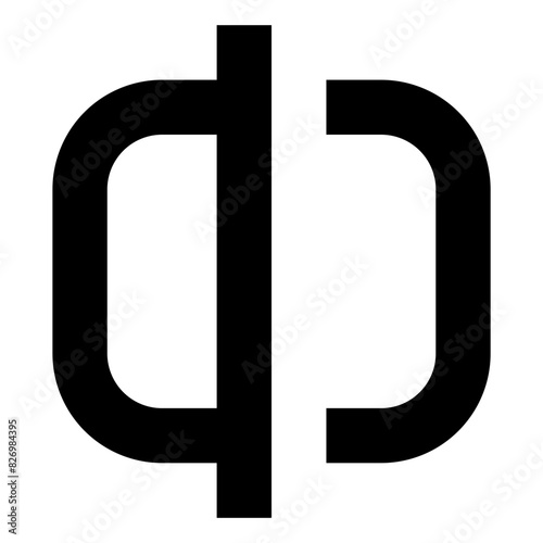 flip vertical line icon for graphic editor user interface