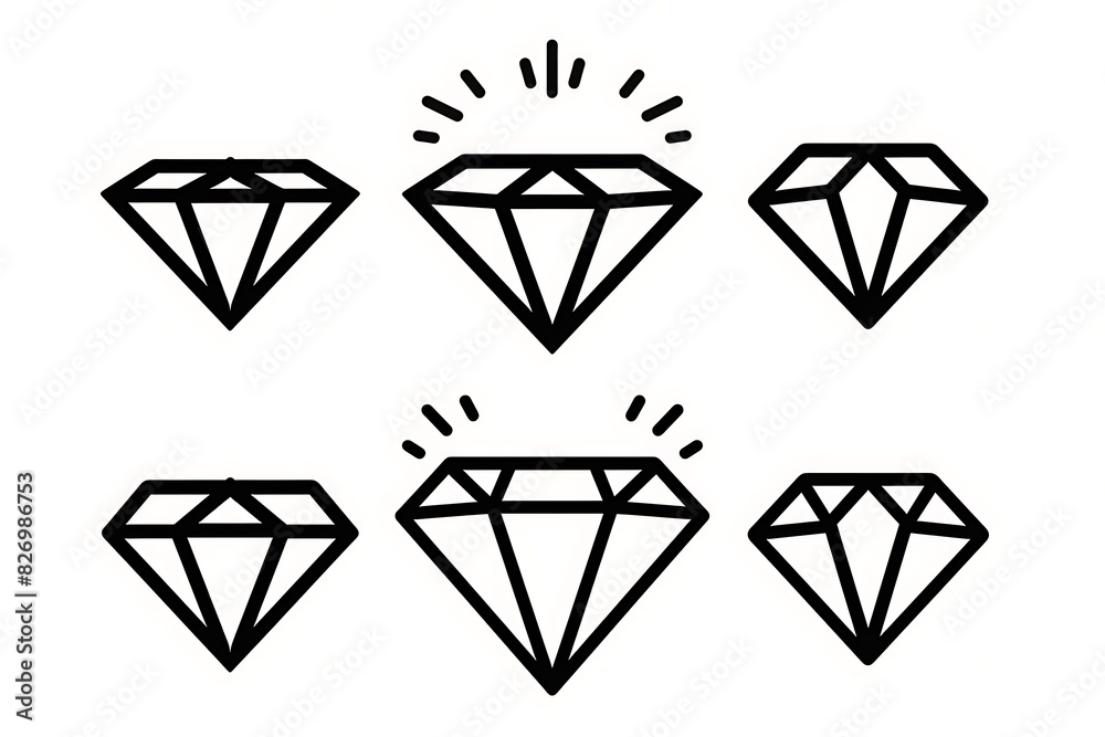 Angle degree icon set. Linear style. Vector icons, 8k
