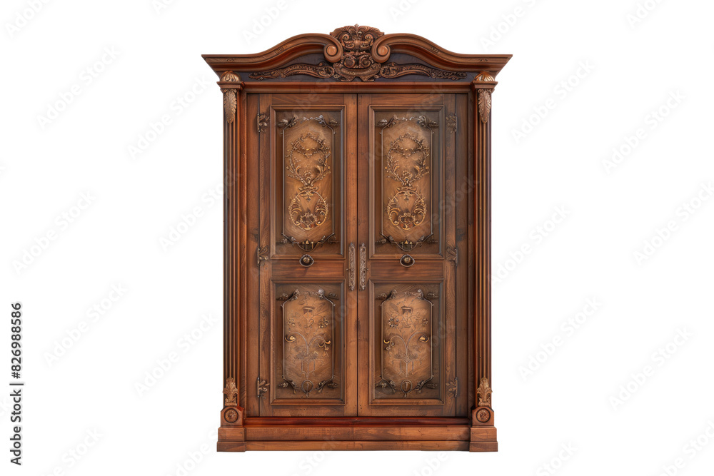 Wooden cupboard isolated on white background Wooden cupboard isolated on white background
