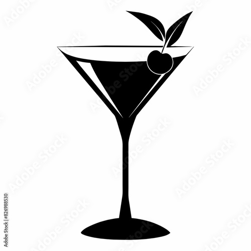 martini glass with olives