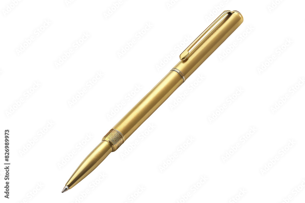 Brass ballpoint isolated on white background Brass ballpoint isolated on white background