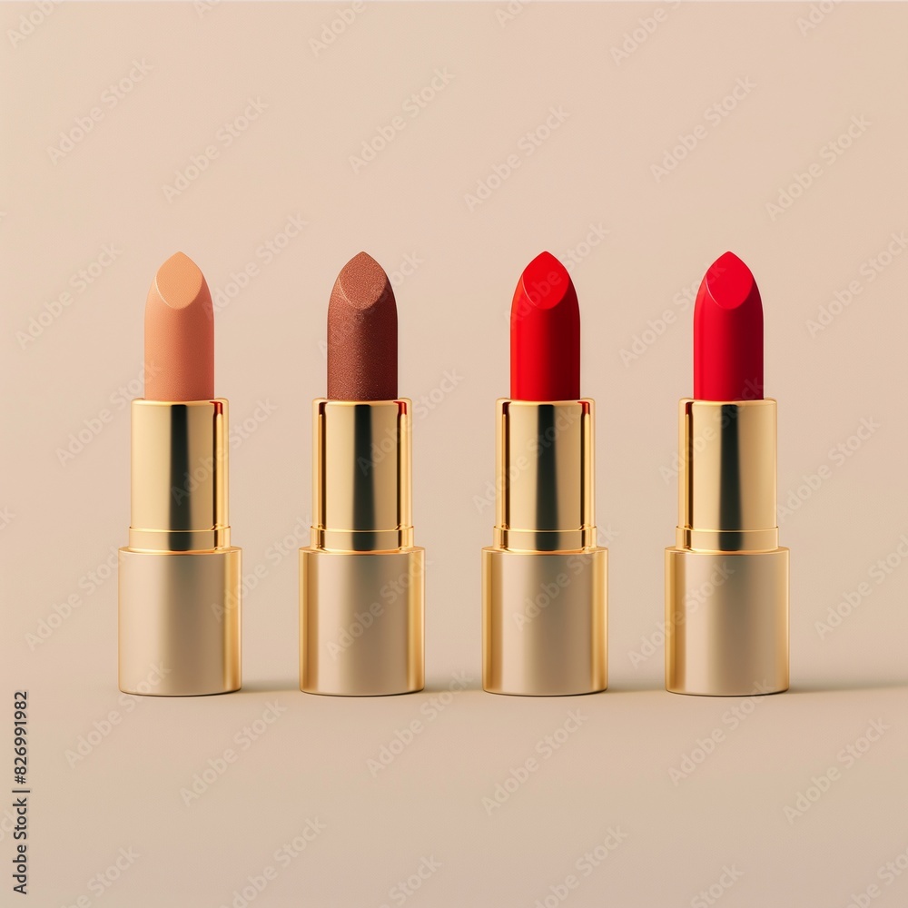 Fototapeta premium Elegant and sophisticated posters reflecting both modern and classic aesthetics, commercials and other front pages, lipstick posters,モダンとクラシックの両方の美学を反映したエレガントで洗練されたポスター、CMなどの一面、口紅のポスター、Generative AI