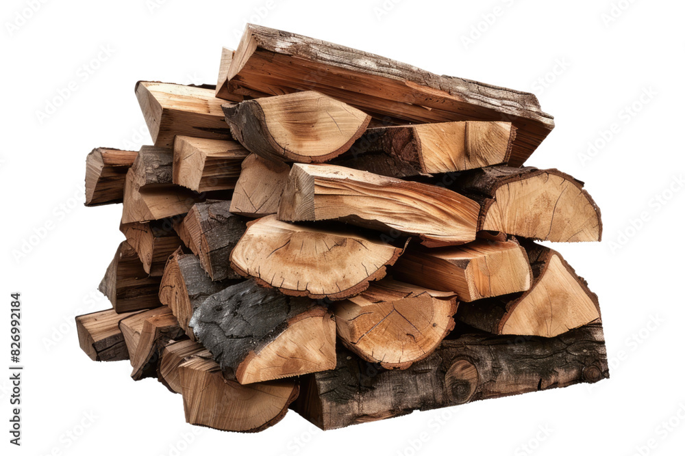 Fire wood stack isolated on white background Fire wood stack isolated on white background