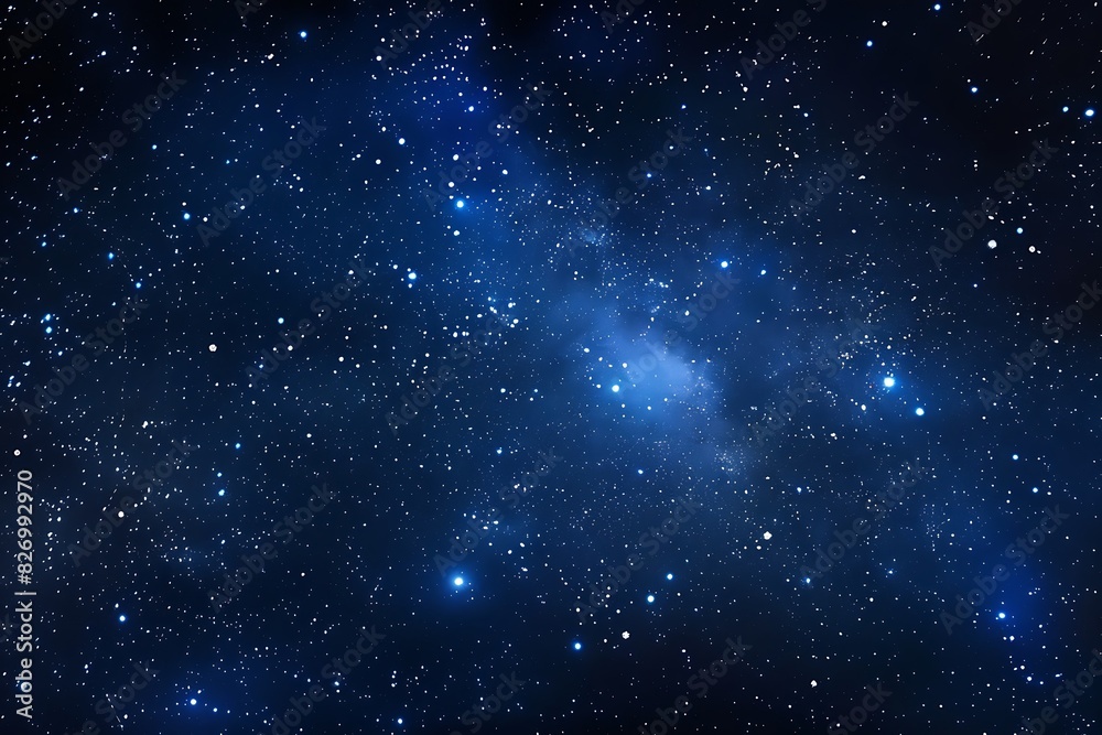 Fototapeta premium Blue night starry sky, space, background for screensaver. Astrology, horoscope, zodiac signs 