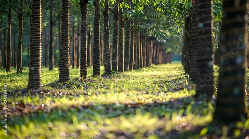 Spiral Cuts and Latex Flow: A Unified and Productive Rubber Tree Plantation photo