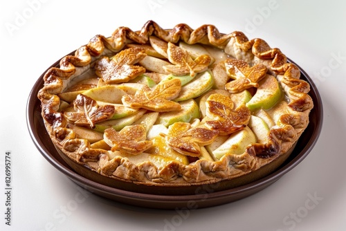 Mesmerizing Visual Spectacle: Apple Pie with Flaky Leaf Lard Crust