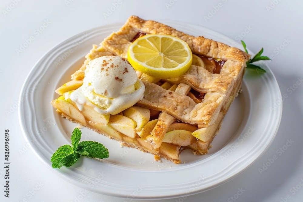 Delectable Apple Pie Bars with Fresh Mint Leaves Delectable Apple Pie Bars with Fresh Mint Leaves