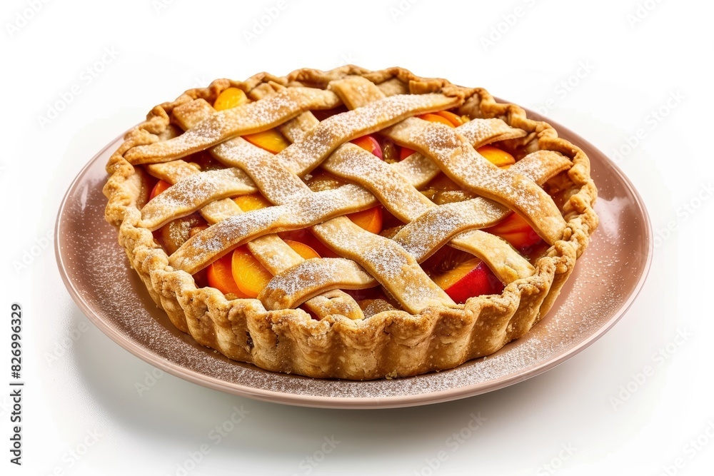 Lattice Crust Apricot and Peach Dessert with Aromatic Spices Lattice Crust Apricot and Peach Dessert with Aromatic Spices