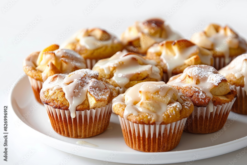 Elegant Tiered Stand of Apple-Vanilla Mini Muffins Elegant Tiered Stand of Apple-Vanilla Mini Muffins