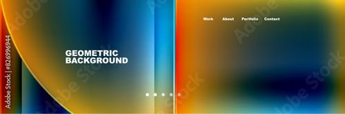 Circle triangle geometric web site page template. Vector Illustration For Wallpaper, Banner, Background, Card, Book Illustration, landing page