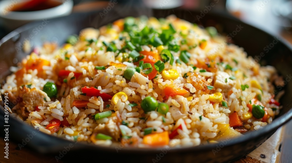 Delicious fried rice with copy space area for text Delicious fried rice with copy space area for text