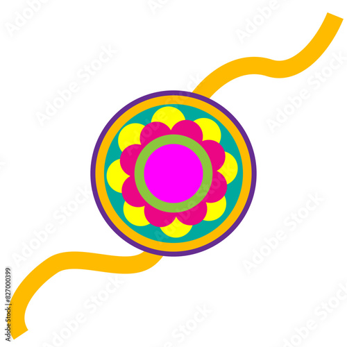 Rakhi Illustration - Rakhi Festival -  Rkasha Bandhan -  Indian Festival Colourful rakhi Design photo