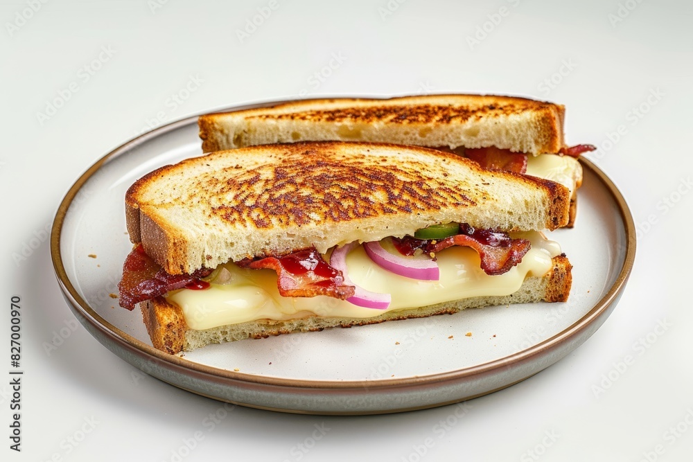 Bacon Jalapeño Grilled Cheese with Spicy Pepper Jelly and Red Onion Bacon Jalapeño Grilled Cheese with Spicy Pepper Jelly and Red Onion