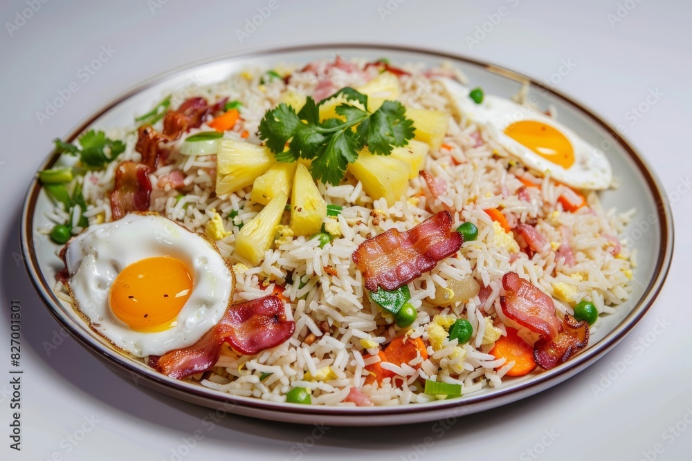 Flavorful Bacon Fried Rice with Sake and Soy Sauce Flavorful Bacon Fried Rice with Sake and Soy Sauce