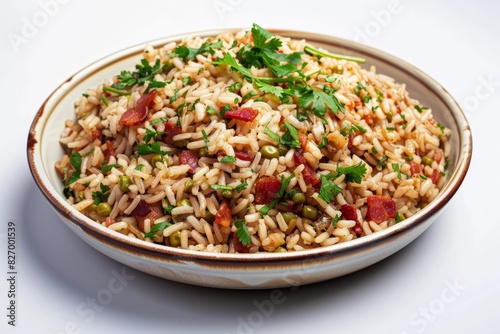 Smoky Bacon and Herb Infused Rice for a Vibrant Dish