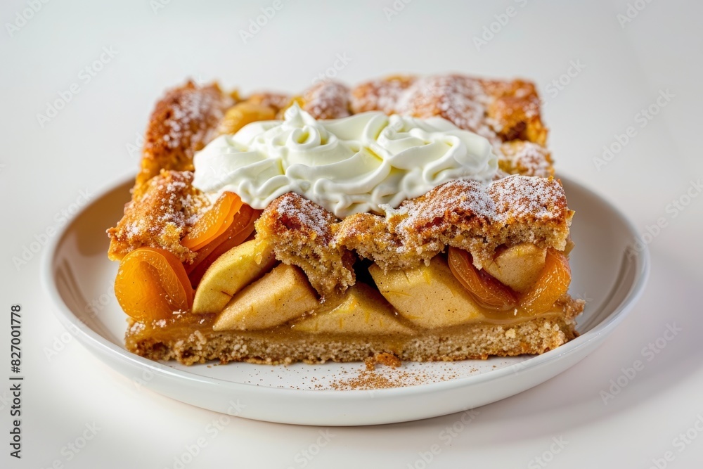 Whipped Cream Bed for Apple-Apricot-Ginger Buckle Whipped Cream Bed for Apple-Apricot-Ginger Buckle
