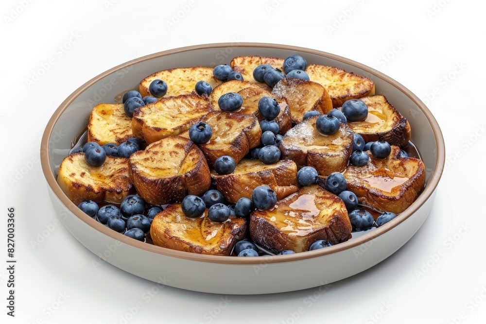 French Toast Cubes with Sweet Blueberries and Warm Maple Syrup French Toast Cubes with Sweet Blueberries and Warm Maple Syrup